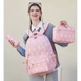thumbnail image 4 of Win s Way 3 Pcs Backpack Set for G-i-r-l-s, Floral Printed Schoolbag with Lunch Box and Pencil Case, Lightweight Water-Resistant Bookbag for S-t-u-d-e-n-t-s, 4 of 5