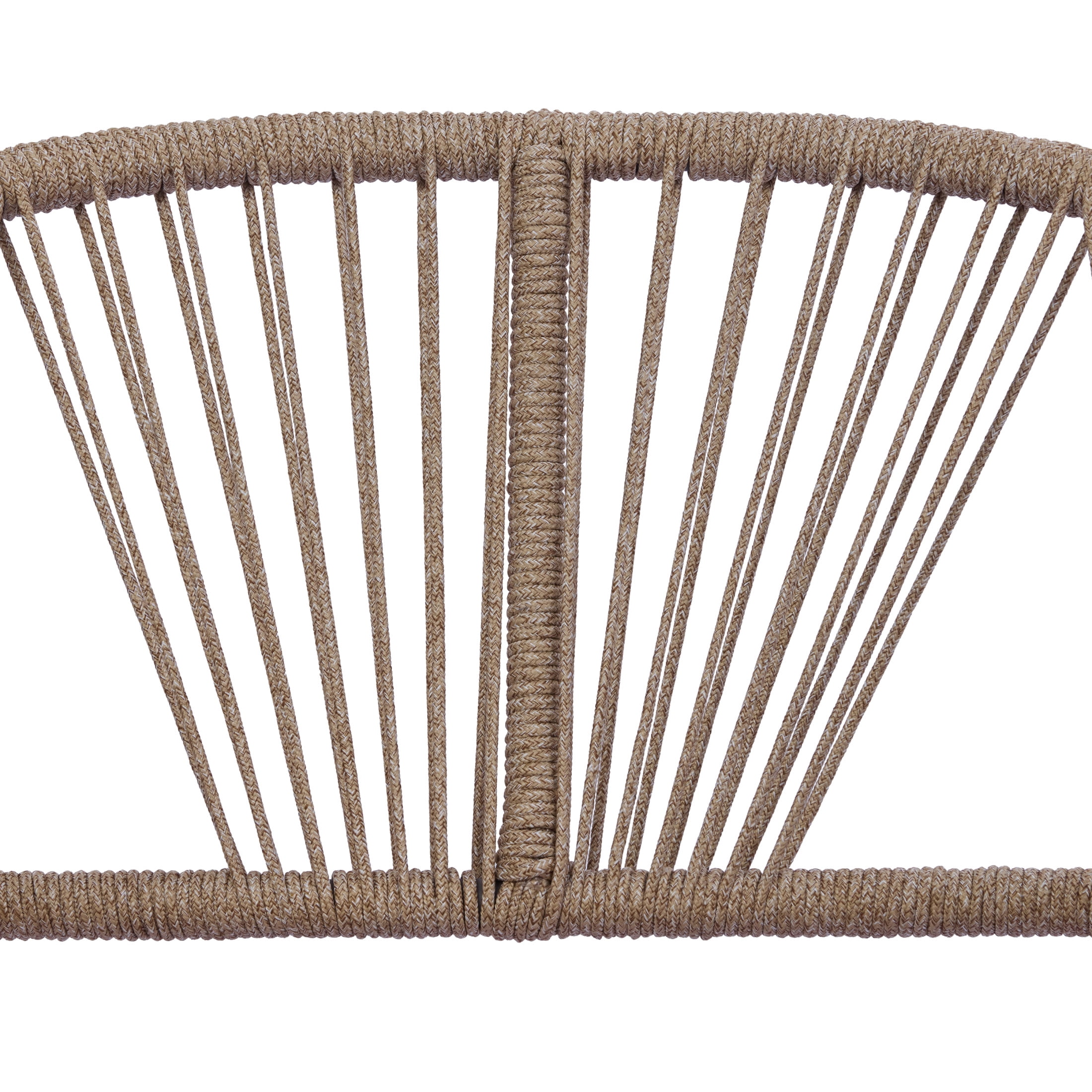 Christopher Knight Home Bohemian 4-Piece Acacia Wood Patio Set, Handwoven Rope Back, Light Teak