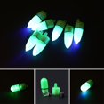 thumbnail image 2 of Alarma de picadura de pesca con luz LED electrónica, sensor de picadura de pez, funciona con pilas, cabeza puntiaguda verde, 2 of 5