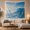 Ocean Crest, variant on Rolling Ocean Waves Before Misty Mountains, Serene Coastal Style for Ocean Lovers, Seascape Wall Art, Housewarming Gift, Tapestry Wall Hanging for Bedroom and Office