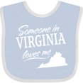 thumbnail image 3 of Inktastic Someone in Virginia Loves Me Boys or Girls Baby Bib, 3 of 4