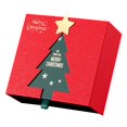 thumbnail image 3 of Opvise Red Christmas Gift Box Rectangular Cardboard Gift Box with Tree Pattern Luxury Holiday Packaging Small Medium Large, 3 of 8