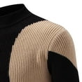 thumbnail image 3 of Donemore Men's Solid Color Round Neck Sweater Pullover Knitted Sweater Men's Warm And Casual Long Sleeved Top, 3 of 7