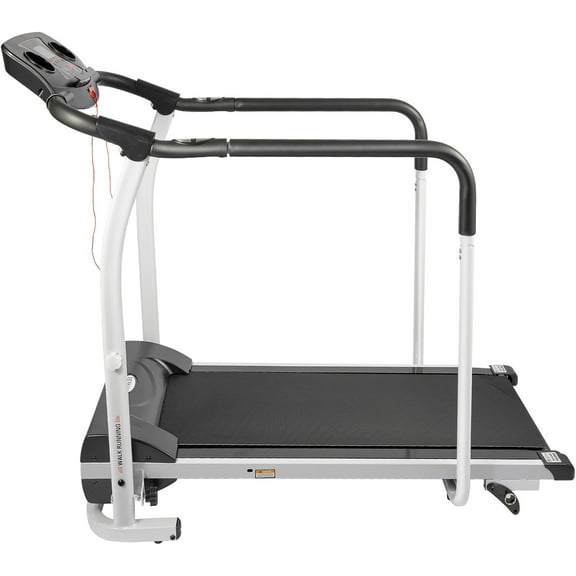 Walking Treadmill with Full Length Handrails & Heart Rate Sensor, LCD Display Screen Elderly Treadmill, Recovery Fitness Exercise Machine Foldable for Home use with Holder, 300 lbs Capacity