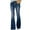 Blue, variant on Women's High Waisted Bootcut Jeans Stretch Flare Leg with Pockets Denim Trousers Blue M