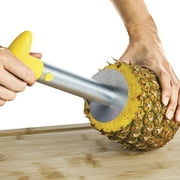 Tasty Stainless Steel Metal Pineapple Corer Slicer Cutter, Yellow