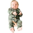 thumbnail image 3 of Barboteuse Bébé Garçon Fille Combinaison Chaude Manches Longues Rayée Tenue Décontractée, 3 of 6