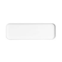 Cal Mil Hudson White Melamine Tray, 4 inch Width x 12 inch Depth x 1 inch Height -- 6 per case.