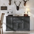 thumbnail image 3 of 58" Sideboard Buffet Cabinet, Farmhouse Coffee Bar Stroage, Wood Rustic Accent Cabinet, 3 of 6