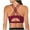 Wine, variant on hotojiny Sports Bras for Women Spaghetti Strap Cross Back Padded Bra High Impact Support Yoga Workout Bras