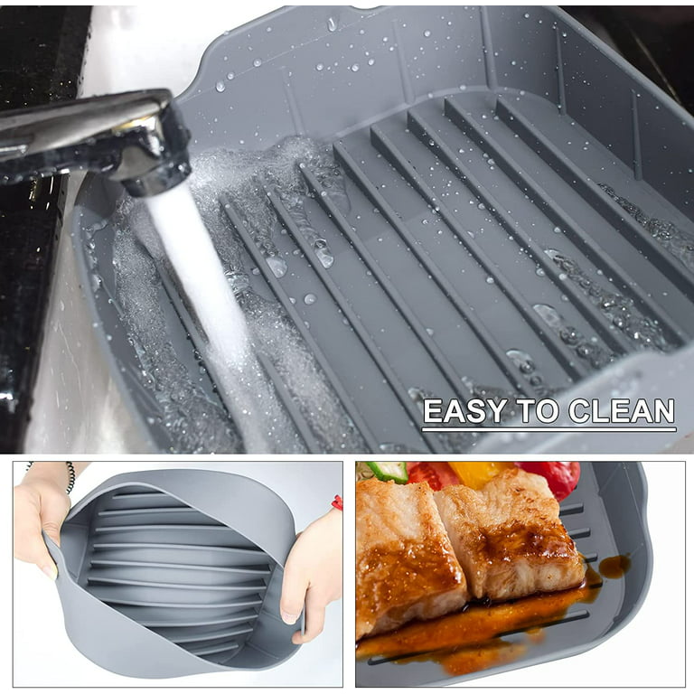  Air Fryer Liners, Air Fryer Silicone Liners Reusable, Air Fryer  Accessories - Airfryer Liners Square 8.5 inch for 4 to 6 QT Air Fryer Liners  Silicone, Air Fryer Liner Replace Parchment