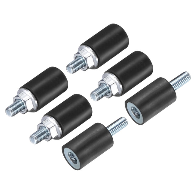 6 Pack M4x10mm Thread Studs Rubber Shock 10x15mm Male Female 6 Pack M4 Lock Nuts