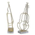 thumbnail image 5 of Violin Ornament Modern Style Iron Decorative Golden Minimal Line Instrument Statue for Desk Decoration, 5 of 5