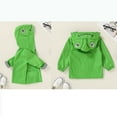 thumbnail image 6 of Younger Tree Baby Boy Girl Raincoat Kid Cute Cartoon Hoodie Zipper Rain Jacket Outfits for 2-3T, 6 of 7