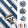 thumbnail image 5 of Large Area Rugs 6'x9', Navy Blue Grey Stripe Carpet Runner Indoor Outdoor Rugs Home Decor Aesthetic, Minimalist Farmhouse Striped Non Slip Mats Washable Accent Rug for Living Room Bedroom, 5 of 8