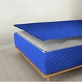 thumbnail image 4 of DNG Creations 5 Piece Zipper Sheet Set - Include (1 Elastic Fitted Sheet, 1 Base Sheet has Zipper, 1 Flat Sheet And 2 Pillowcase) 21 Inch Deep Pocket ( Stripe Royal-Blue - Full ), 4 of 7