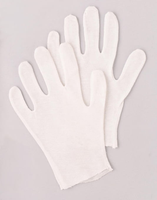 White Cotton Gloves Serving Restaurant Butler Sport Cafe Waitress PPE Medium 