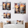 thumbnail image 4 of Designart "Ibizas Spain Sunset I" Spain Framed Wall Art Set Of 2 - Yellow Landscapes Framed Wall Art Set Of 2, 4 of 7
