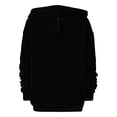 thumbnail image 4 of ManxiVoo Oversized Track Jacket with Zipper for Women Casual Long Sleeve Pocket Sweatshirt Fall Fashion Hooded Top L Size Black, 4 of 7