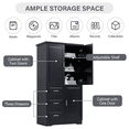 thumbnail image 5 of ROOMARK Tall and Wide Storage Cabinet with Doors for Bathroom/Office, Three Drawers, 5 of 8