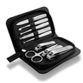thumbnail image 2 of Clippers de uñas Conjunto Acero inoxidable Manicure Tijeras Kit Travel Reutilizable Toenail Salon Pedicure Dormitorio Paquete de recorte de 9 Inevent CE001730-00, 2 of 7