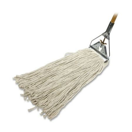 Genuine Joe Cotton Wet Mop w/Handle (Best Wet Mop For Wood Floors)