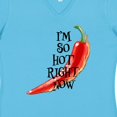 thumbnail image 4 of Inktastic I'm So Hot Right Now Chili Pepper on Fire Women's V-Neck T-Shirt, 4 of 5