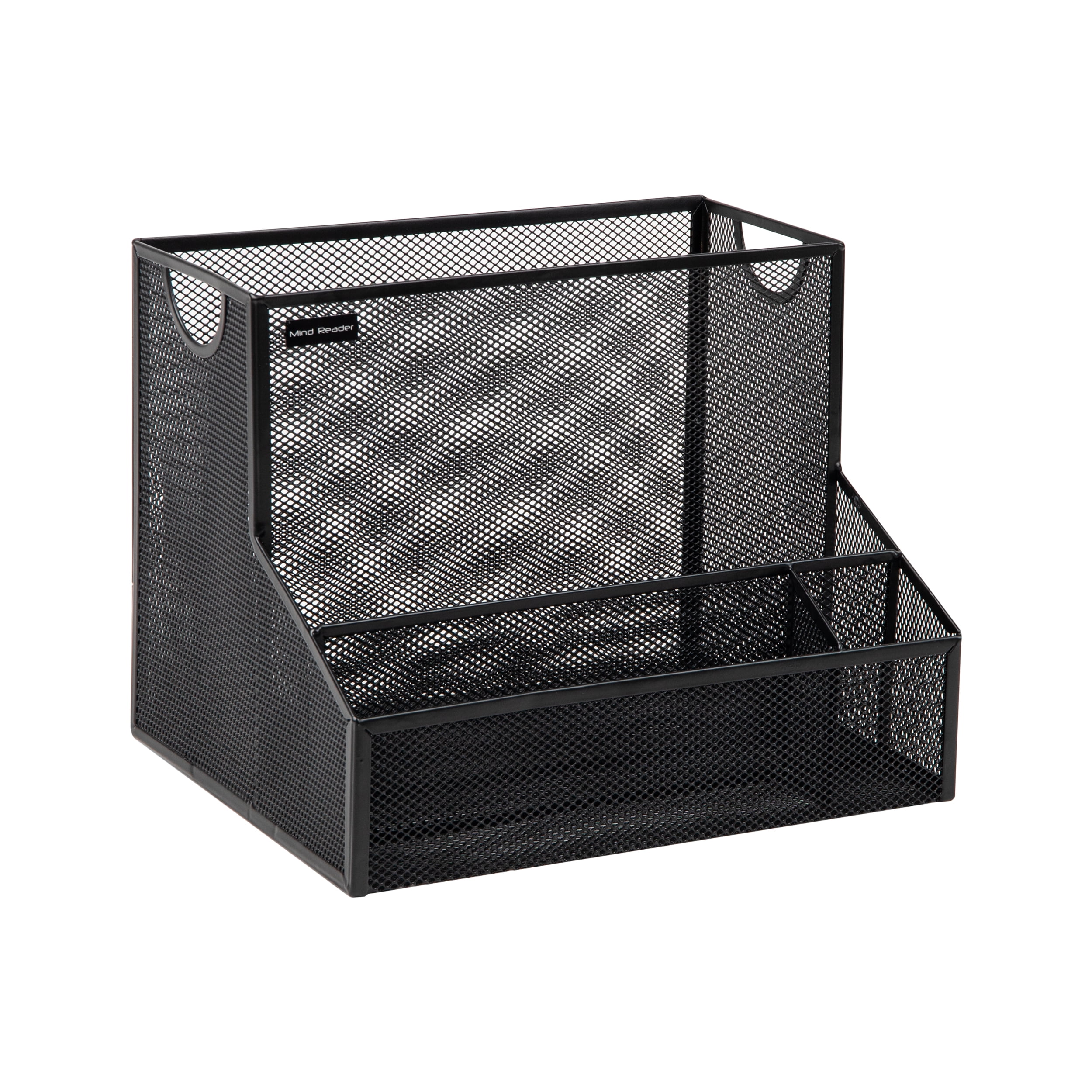 Mind Reader Desktop Organizer, Vertical File Storage, Letter Size, Office, Metal, Black