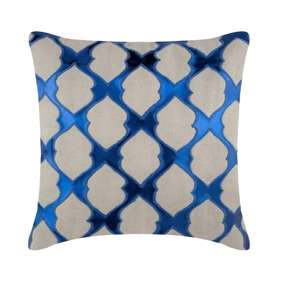 Toss Pillow Covers, Beige Decorative Toss Pillows 16x16 inch (40x40 cm), Linen Cushion Cover, Abstract, Moroccan, Trellis, Lattice, Applique, Modern Throw Pillow - Web Designing