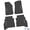 Black w/ Silver Insert, variant on Flextread Floor Mats for 20-24 Jeep Gladiator - Mopar Licensed Factory Fit - Rugged Woods Camouflage w/ White Rubicon Insert - 100% Made in USA
