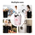 thumbnail image 4 of DouZhe 50L Rectangular Laundry Basket, Cute Pink Parisian Style Prints Waterproof Foldable Laundry Hamper with Aluminum Handles, 4 of 6