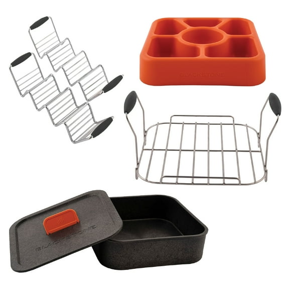 Blackstone Griddle Essentials Taco Kit with Tortilla Warmer and Trivet, Racks, and Toppings Tray, 5-Piece