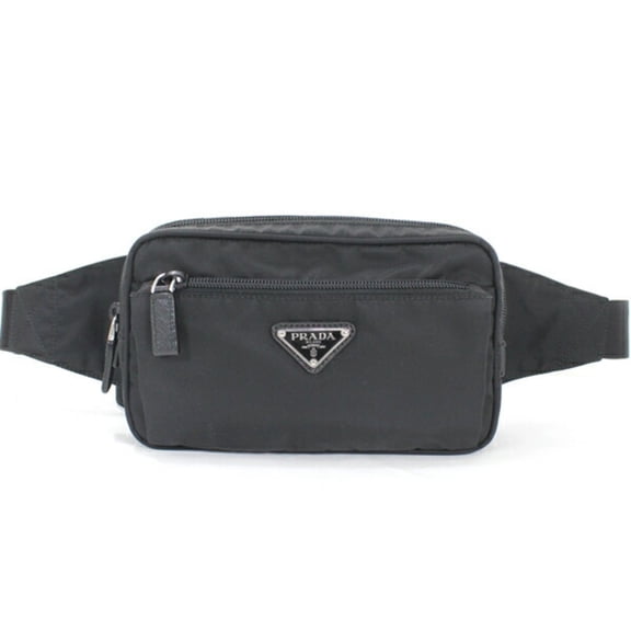 Pre-Owned Prada Waist Bag, Black Nylon Body 2VL977, PRADA Men's/Women's, KM2942