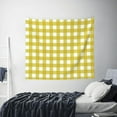 thumbnail image 4 of Daiia Yellow Checkboard Pattern Tapestry 60x51 Inches Wall Hanging Tapestry Artistic Wall Hanging Bedroom Wall Decor Living Room Tapestry Dorm Room Decor, 4 of 9