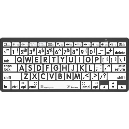 UPC: 0845173002747 | LogicKeyboard LargePrint Black on White – Mac Bluetooth Mini Keyboard – US English LKBU-LPBW-BTON-US
