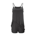 thumbnail image 5 of Timegard Rompers for Women Plus Size Summer Casual Comfy Scoop Neck Spaghetti Strap Shorts Dress Jumpsuit, 5 of 5