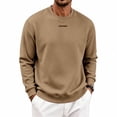 thumbnail image 6 of Men's Crewneck Sweatshirt Casual Solid Pullover Hoodless Standard Fit Athletic Work Out Gym Sweat Shirts, 6 of 9