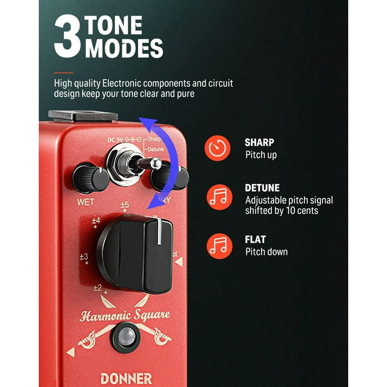 Free Shipping! Donner Octave Guitar Pedal, Harmonic Square Free Shipping! Donner Octave Guitar Pedal, Harmonic Square