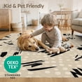 thumbnail image 4 of ODIKA 3'x5' Washable Accent Rug Minimalist Lines With Scattered Modern Brush Motif Abstract Geometry Style for Bedside, Nursery Room, Pet Friendly & Non-Shedding, 4 of 7
