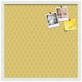thumbnail image 2 of PinPix 24x24 Custom Cork Bulletin Board Quatrefoil Yellow Poster Board Has a Fabric Style Canvas Finish, Framed in Quatrefoil Yellow, by ArtToFrames (PinPix-279), 2 of 6