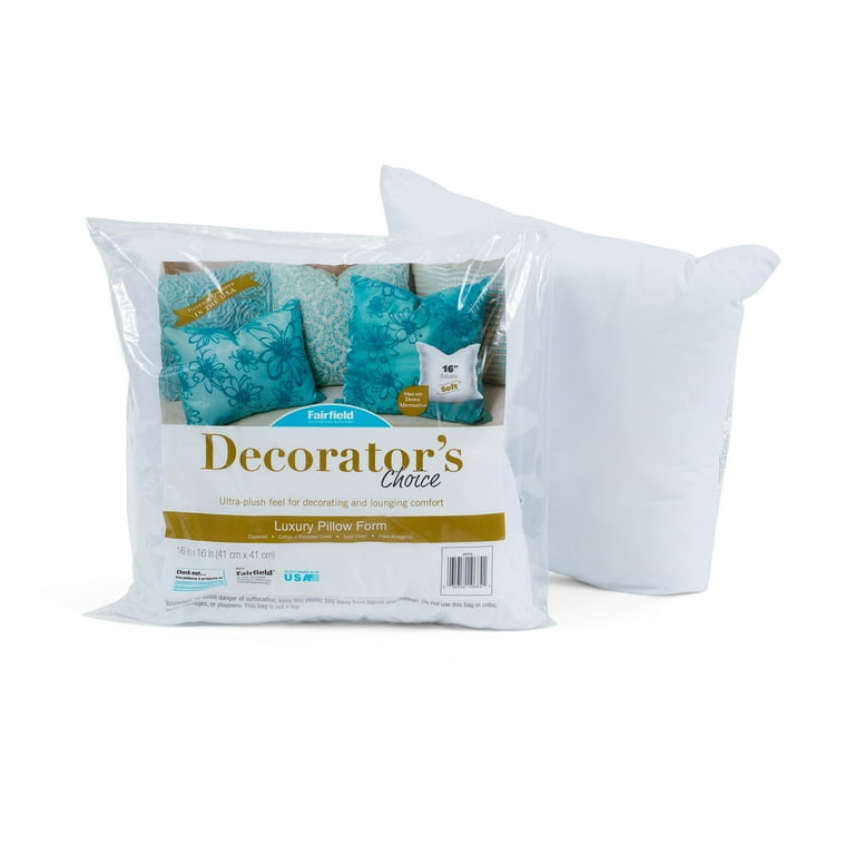 Fairfield Decorator's Choice Luxury Pillow Form, 16in x 16in
