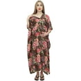 thumbnail image 1 of Bimba Robe Maxi de Maternité Imprimée à Cordon, Brun, pour Mamans-20, 1 of 7