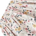 thumbnail image 5 of YTCAMLO Mini Skater Skirt for Girls Casual Boho Elastic Waisted Flared Skirts Floral Printed Ruffle Chiffon Skorts Summer Beach Outfits, Beige 3-4Years, 5 of 6