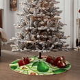 thumbnail image 6 of Bingfone Christmas Tree Skirt Mat Christmas Decoration Interior 30"-Avocado Green Striped, 6 of 8