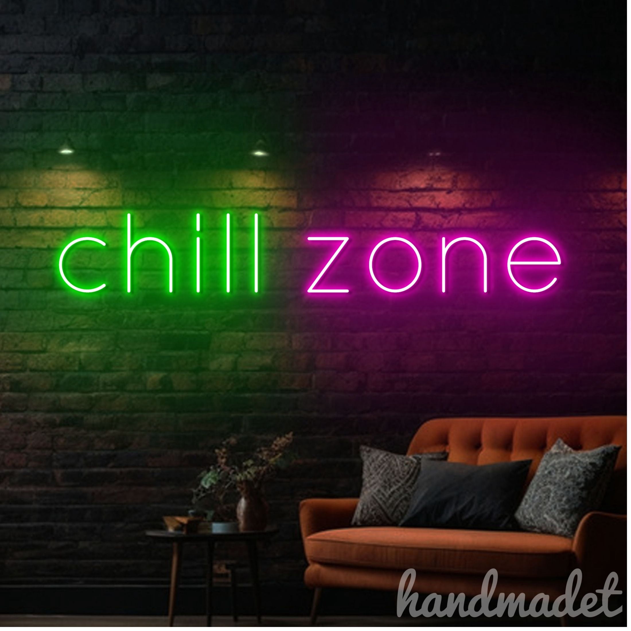 Handmadetneonsign Chill Zone Neon Sign, Chill Zone Led Light, Quote Wall Art Decor, Party Wall Decor 53666
