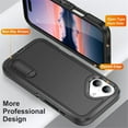 thumbnail image 3 of for iPhone 17 Case, iPhone 17 Phone Case with Built in Kickstand, Shockproof/Dustproof/Drop Proof Heavy Duty Military-Grade Rugged Protective Cover for iPhone 17,Black,For iPhone 17, 3 of 8