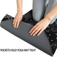 thumbnail image 3 of Black White Sun Moon Star Geometry Pattern Hot Yoga Mat Towel Non Slip for Hot Yoga - Quick-Drying Yoga Mat Cover with 4 Corner Pockets with Travel Bag - Hot Yoga Towel Non Slip 74"x26", 3 of 6