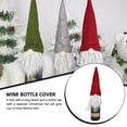thumbnail image 3 of Wosthever Cubierta navideña para botella de vino, ambientes de fiesta, decoración sin rostro, cocina, de comedor de Navidad, manga Rojo, 3 of 6