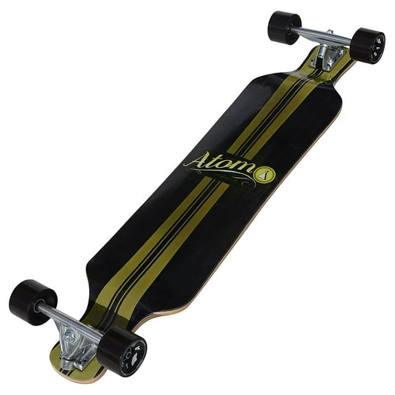 Atom Micro Maple Drop Deck 39 Inch Complete Longboard Cruiser, Artisan Brown