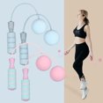 thumbnail image 1 of Meileang 1 Pair Cordless Jump Rope with Non-slip Handle Length Adjustable Tangle-Free Indoor Outdoor Weighted Ropeless Skipping Rope, 1 of 7